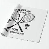 Papier Cadeau Équipe de badminton (Déroulé)