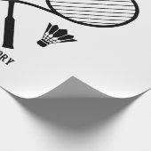 Papier Cadeau Équipe de badminton (Coin)