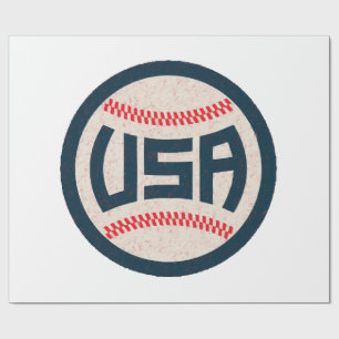 Papier Cadeau Équipe de baseball USA