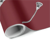 Papier Cadeau Équipe de crosse Maroon Cadeau (Coin rond)