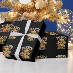 Papier Cadeau Équipe de fête drôle Cinco De Mayo Fête mexicaine