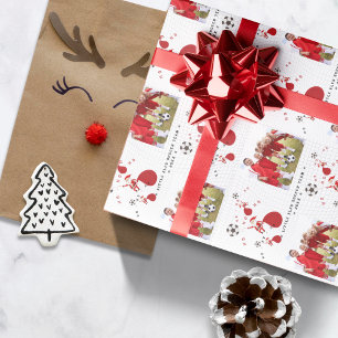 Papier Cadeau Équipe de foot de Noël du Père Noël