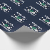Papier Cadeau Équipe de frappe de boule de quille de bowling (Coin)