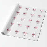 Papier Cadeau Équipe de mariée ajouter nom monogramme demoiselle<br><div class="desc">beau design</div>