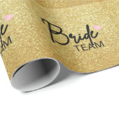 Papier Cadeau Équipe de mariée, cadeau Bridesmaid Party, Bachelo (Coin rond)