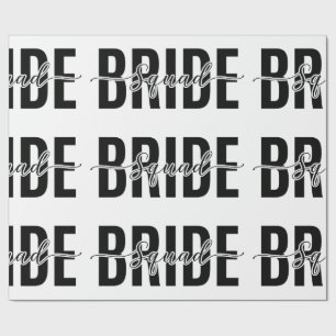 Papier Cadeau Équipe de mariée chic Enterrement de vie de jeune 