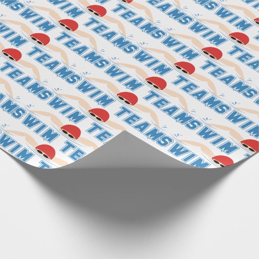 Papier Cadeau Équipe de natation (Coin)
