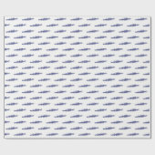 Papier Cadeau Équipe de rameurs de l'équipage de rame bleu Sport (Plat)