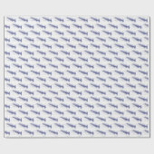 Papier Cadeau Équipe de rameurs de l'équipe d'aviron Blue Rowing (Plat)