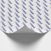 Papier Cadeau Équipe de rameurs de l'équipe d'aviron Blue Rowing (Coin)