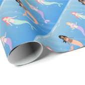 Papier Cadeau équipe de sirènes (Coin rond)