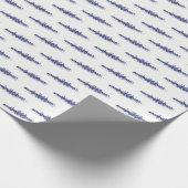 Papier Cadeau Équipe de sports nautiques Blue Rowing Rowers (Coin)