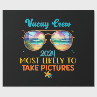 Papier Cadeau équipe de vacances 2024