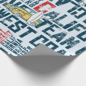 Papier Cadeau Équipe de Wave rider côte ouest Californie (Coin)