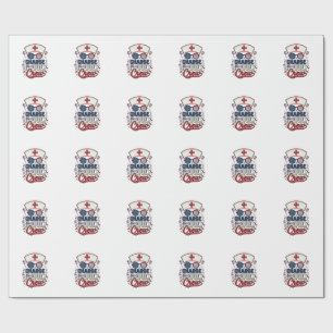 Papier Cadeau Équipe d'infirmières du 14 juillet Maillot médical