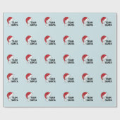Papier Cadeau Équipe Père Noël, Cadeau de Noël Cool (Plat)