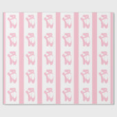 Papier Cadeau Équipe Pointe Ballet Rose (Plat)