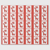 Papier Cadeau Équipe Pointe Ballet Rouge Tartan (Plat)