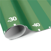 Papier Cadeau Équipe sportive de football vert (Coin rond)