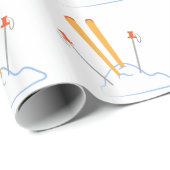 Papier Cadeau Équipement de ski (Coin rond)
