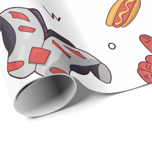 Papier Cadeau Équipement sportif de football avec Motif alimenta (Coin rond)