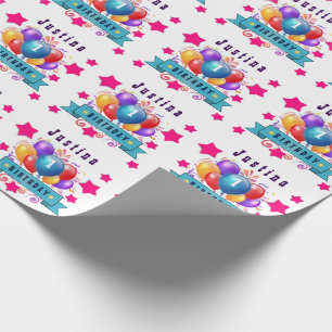 Papier Cadeau ęr Ballons colorés de fête V10IZ5 d'anniversair