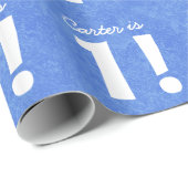 Papier Cadeau ęr Bleu nommé fait sur commande et blanc (Coin rond)