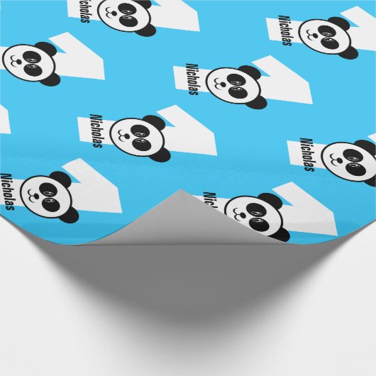 Papier Cadeau ęr PANDA d'anniversaire un nom fait sur commande (Coin)