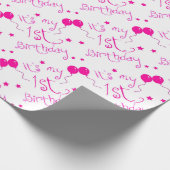 Papier Cadeau ęr thème de fille d'anniversaire (Coin)