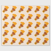 Papier Cadeau ęr TIGRE d'anniversaire un an (Plat)
