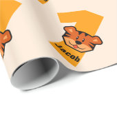 Papier Cadeau ęr TIGRE d'anniversaire un an (Coin rond)