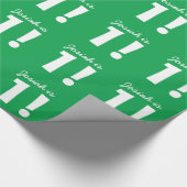 Papier Cadeau ęr Unisexe VERT nommé fait sur commande de KELLY (Coin)