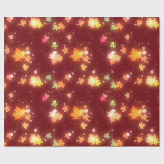 Papier Cadeau Érable automne coloré feuille automne (Plat)
