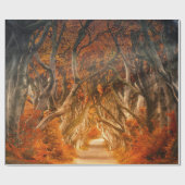 Papier Cadeau Érable d'automne forêt automne bois feuillage (Plat)