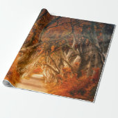 Papier Cadeau Érable d'automne forêt automne bois feuillage (Déroulé)