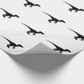 Papier Cadeau Ère jurassique d'ensemble de dinosaure (Coin)