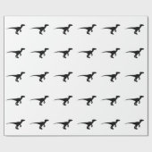 Papier Cadeau Ère jurassique d'ensemble de dinosaure (Plat)