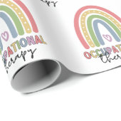 Papier Cadeau ergothérapie OT Thérapiste Arc-en-ciel (Coin rond)