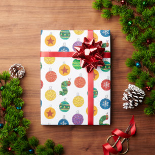 Papier Cadeau Eric Carle   Caterpillar Motif de Noël