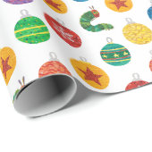 Papier Cadeau Eric Carle | Caterpillar Motif de Noël (Coin rond)