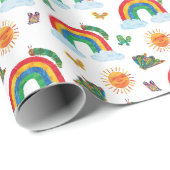 Papier Cadeau Eric Carle | Caterpillar to Rainbow Butfly (Coin rond)