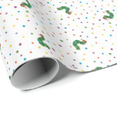 Papier Cadeau Eric Carle | Motif de chenille et de points (Coin rond)