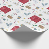 Papier Cadeau Errands de Noël Père Noël Mail Lettres à Père Noël (Coin)