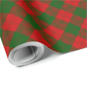 Papier Cadeau Erskine tartan rouge vert plaid (Coin rond)