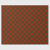 Papier Cadeau Erskine tartan rouge vert plaid (Plat)