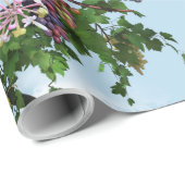 Papier Cadeau Escalade de la vigne et miel fleurs (Coin rond)