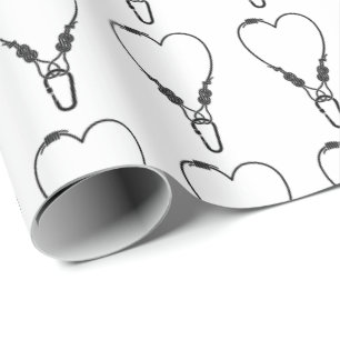 Papier Cadeau Escalade de roche corde Escalade coeur amour