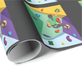 Papier Cadeau Escalade de rochers Aventure Bouldering (Coin rond)