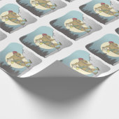 Papier Cadeau Escalade rocheuse Capybara (Coin)