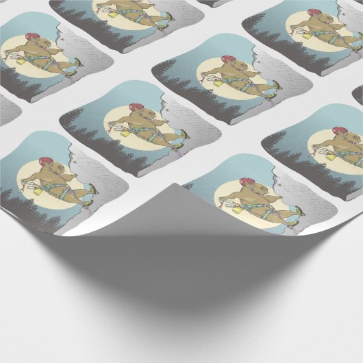 Papier Cadeau Escalade rocheuse Capybara (Coin)